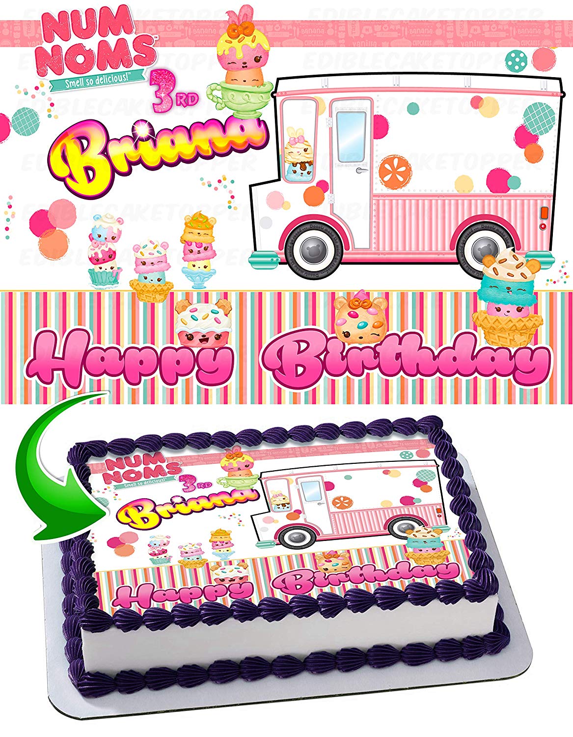 Num Noms Edible Cake Topper