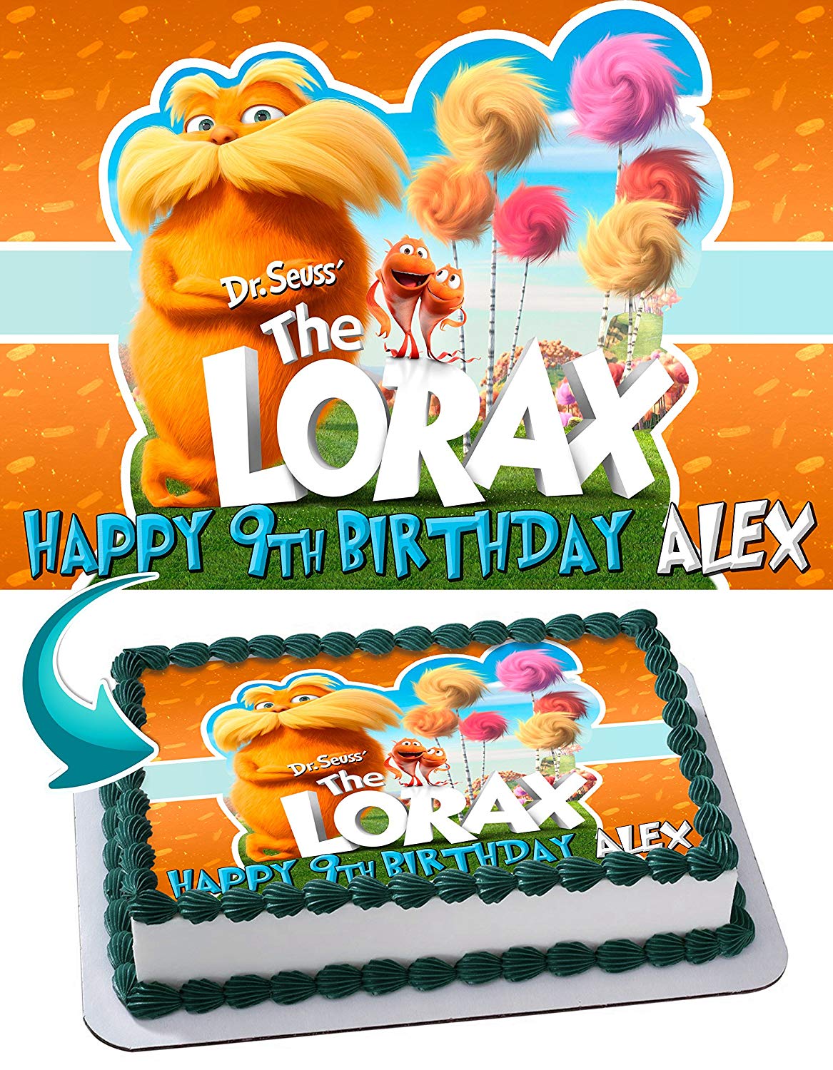 The Lorax Edible Cake Topper