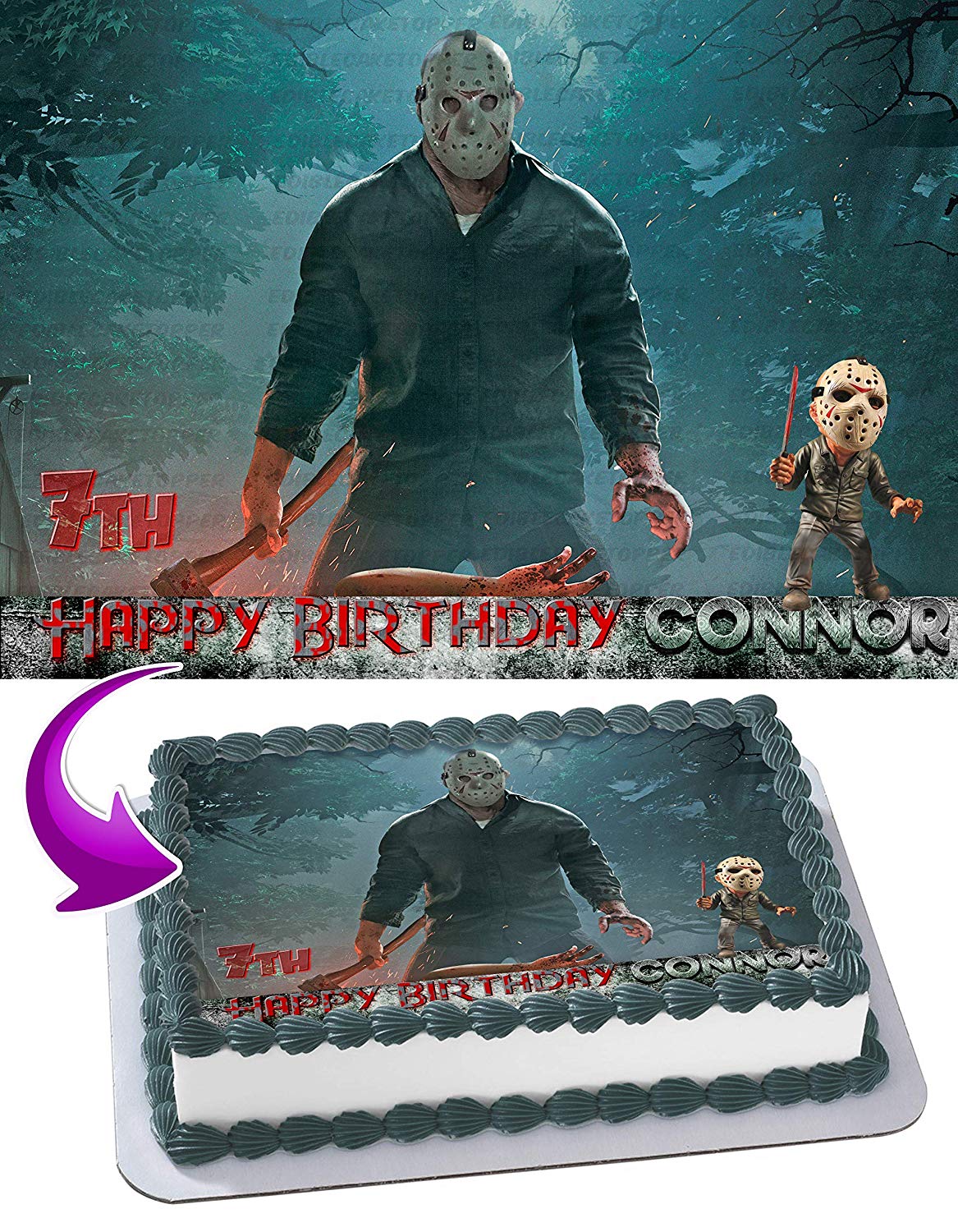 Jason Voorhees Edible Cake Topper