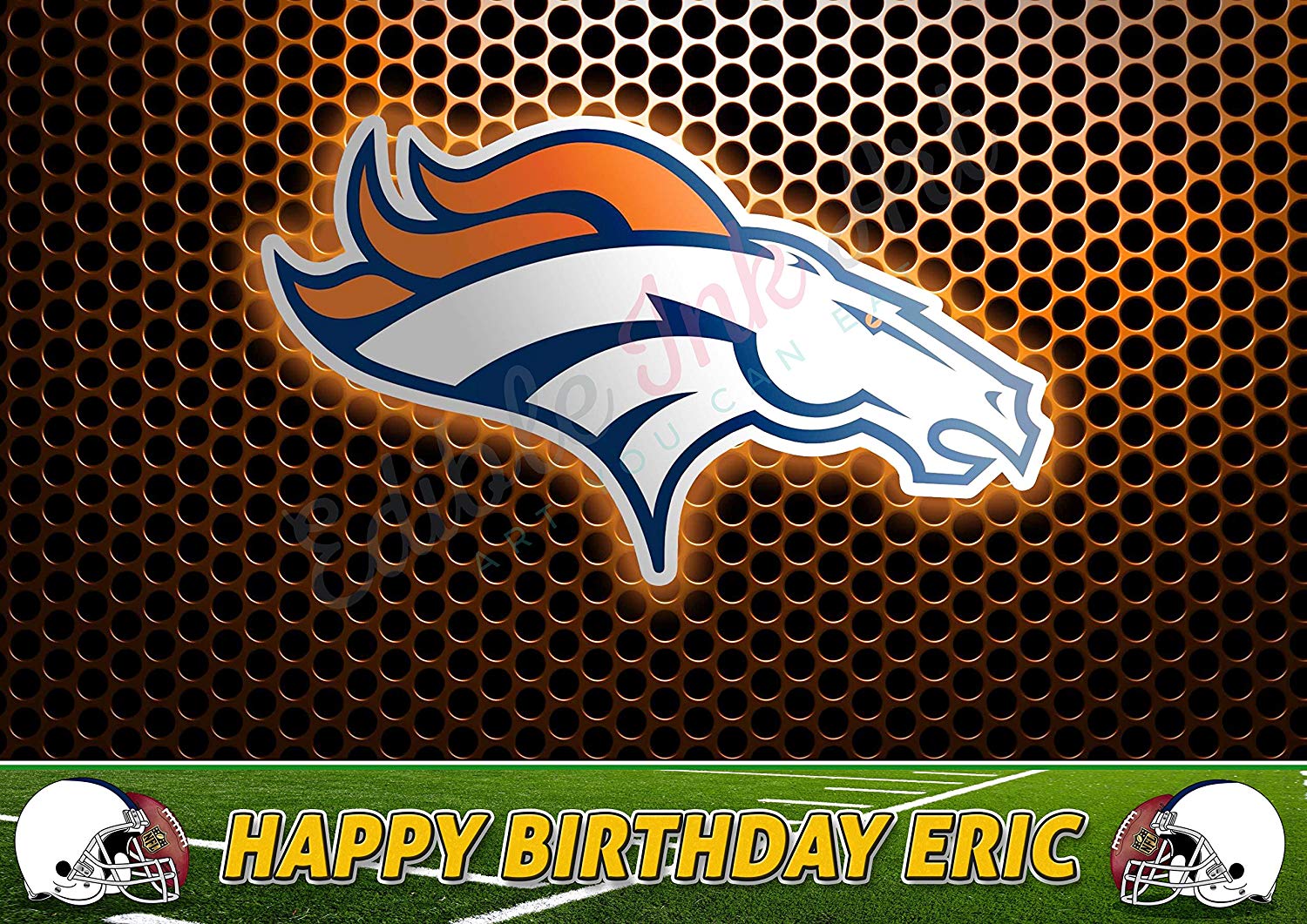 Denver Broncos FootBall Edible Cake Topper