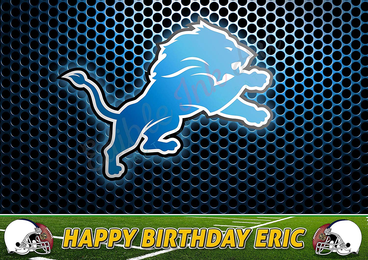 Detroit Lions FootBall Edible Cake Topper
