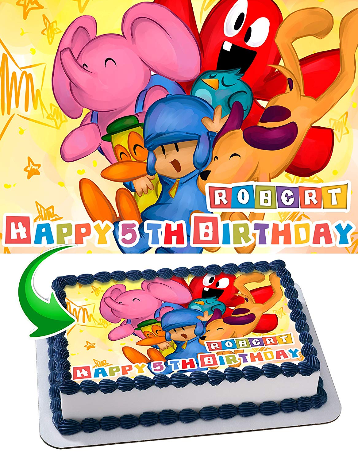 Pocoyo PPC Edible Cake Topper
