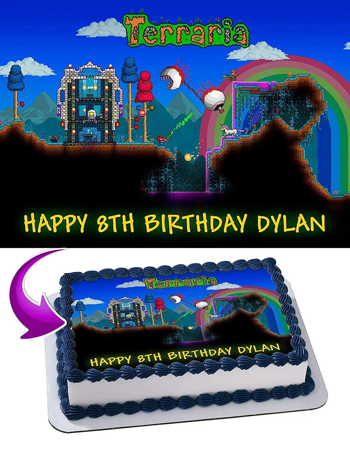 Terraria Edible Cake Topper