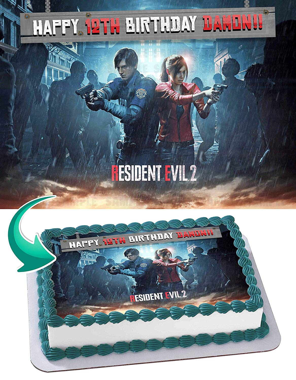 Resident Evil 2 Edible Cake Topper