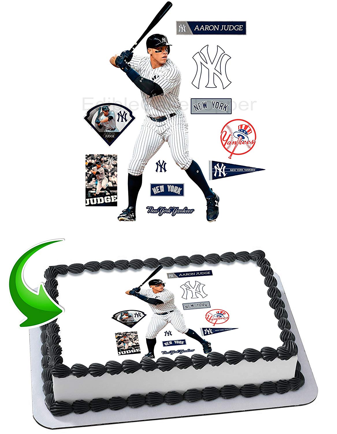 Aaron Judge New York Yankees Edible Cake Topper