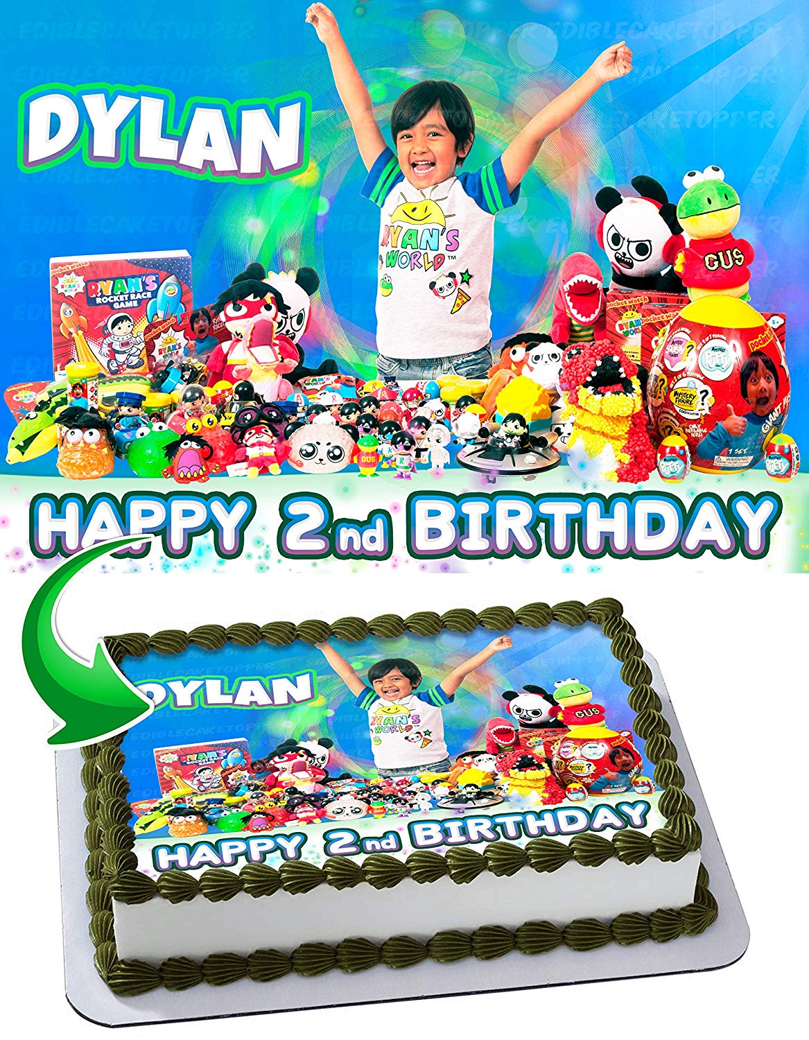 Ryan ToysReview Edible Cake Topper