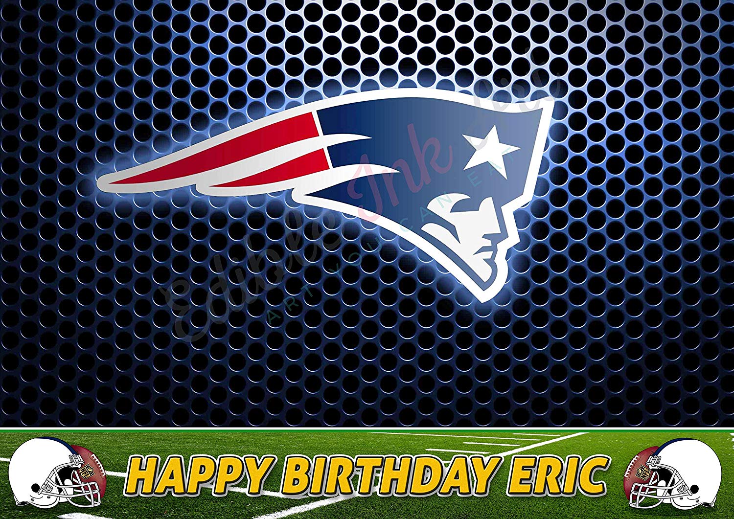 New England Patriots FootBall Edible Cake Topper