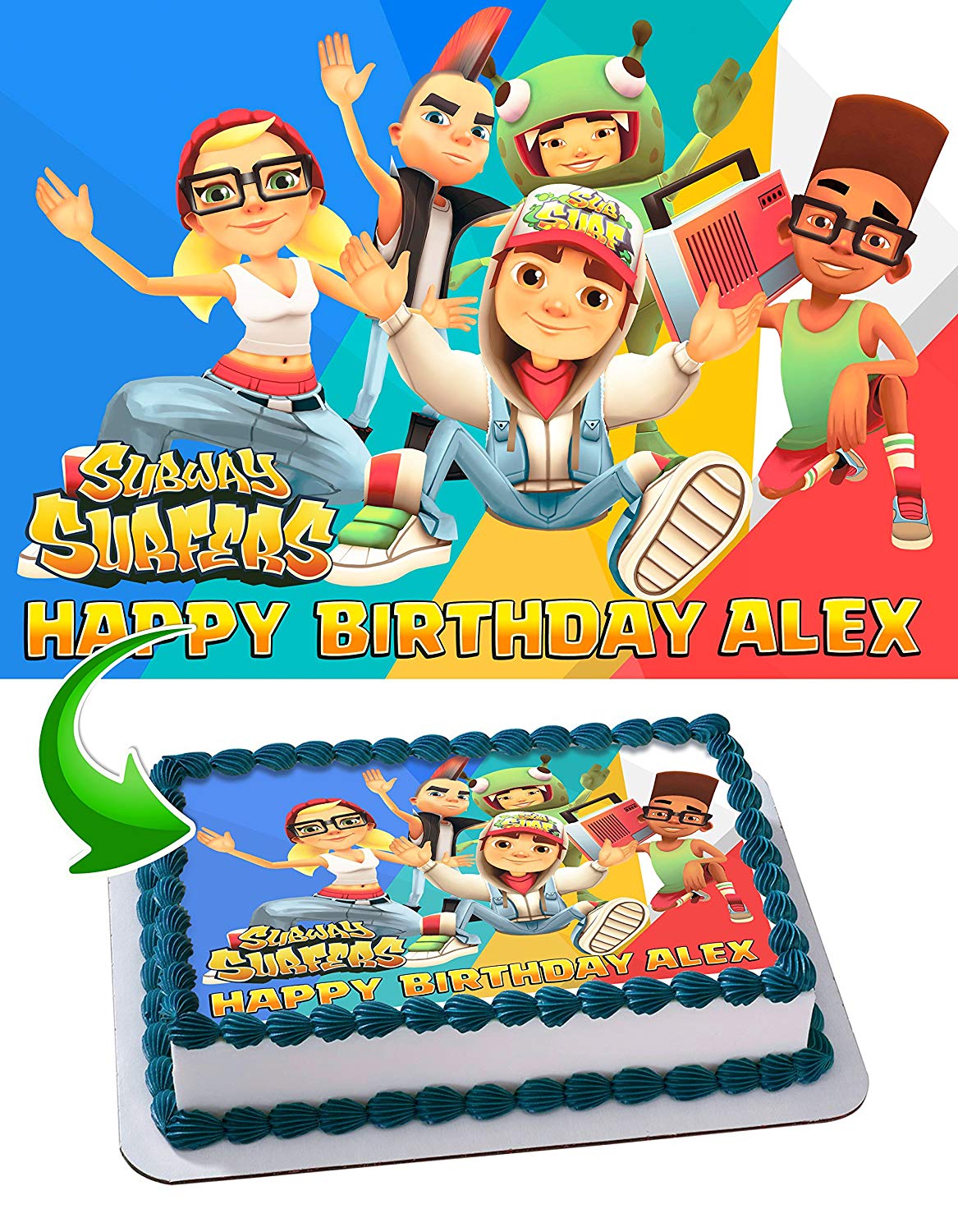 Subway Surfers Edible Cake Topper