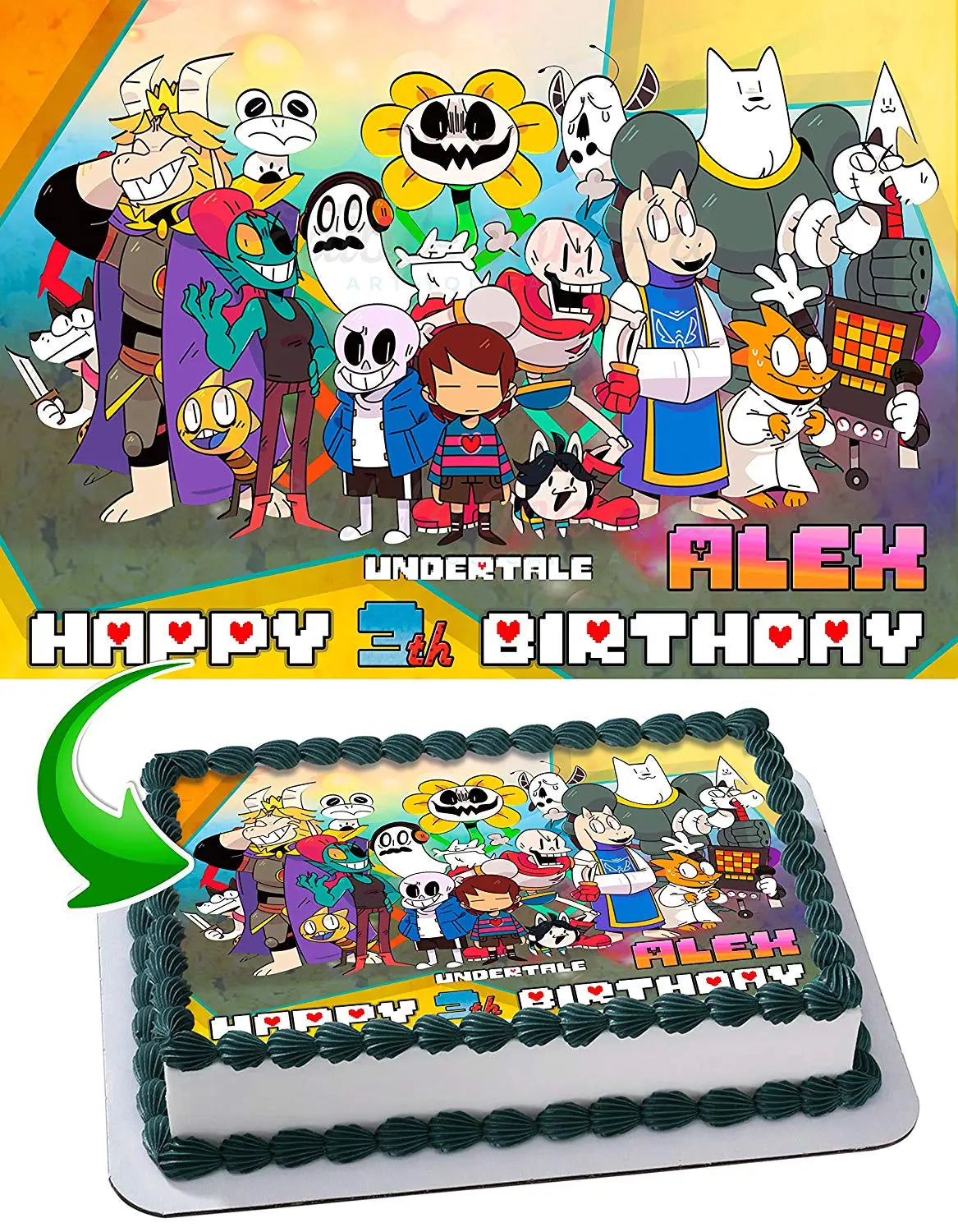 Undertale UTL Edible Cake Topper