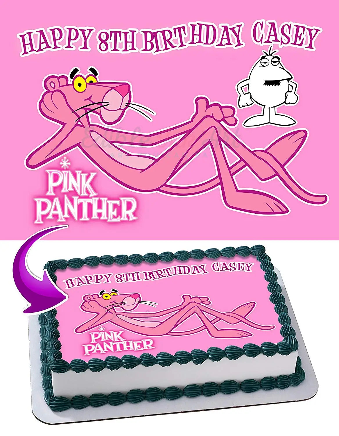The Pink Panther Edible Cake Topper