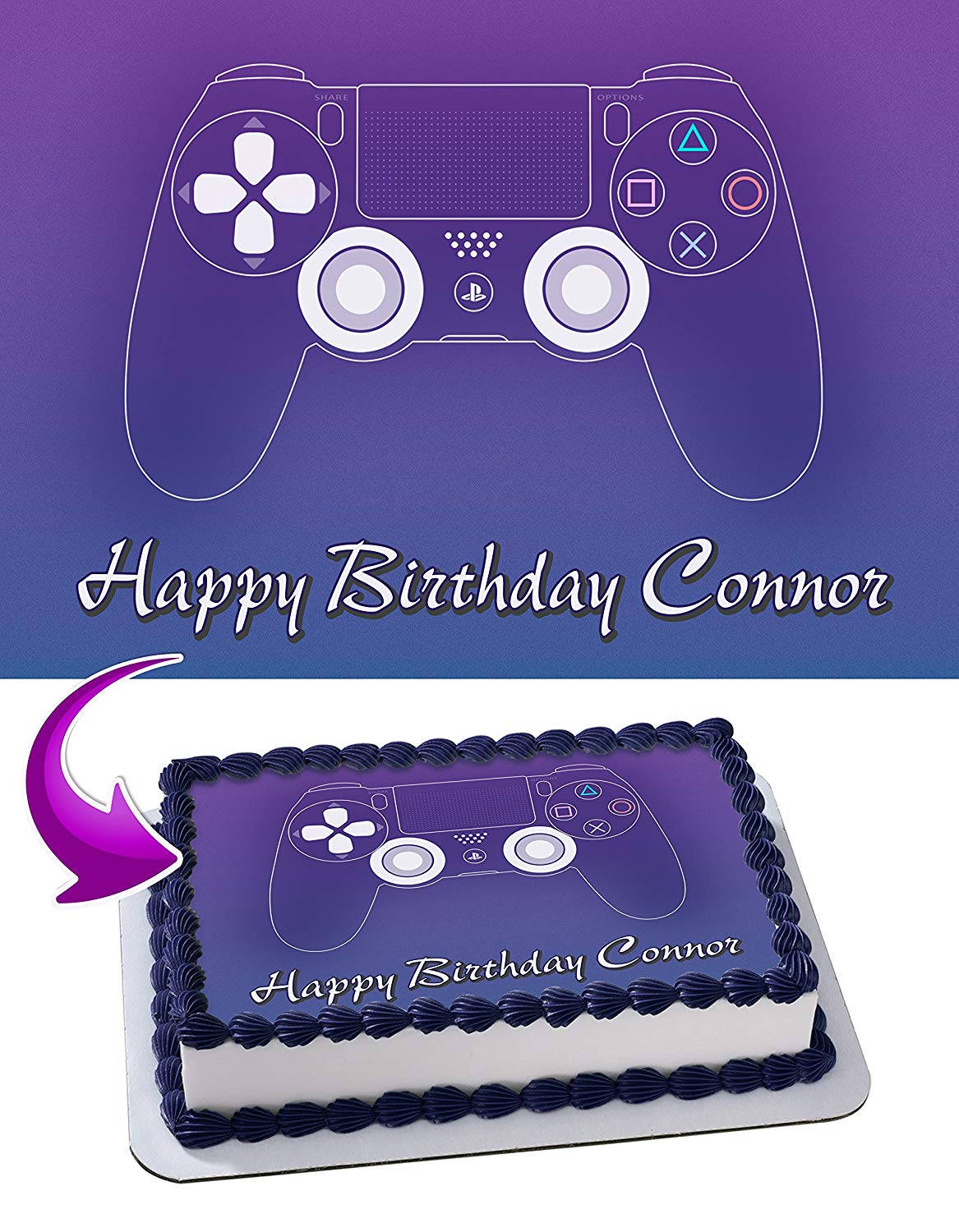 PlayGamers Edible Cake Topper