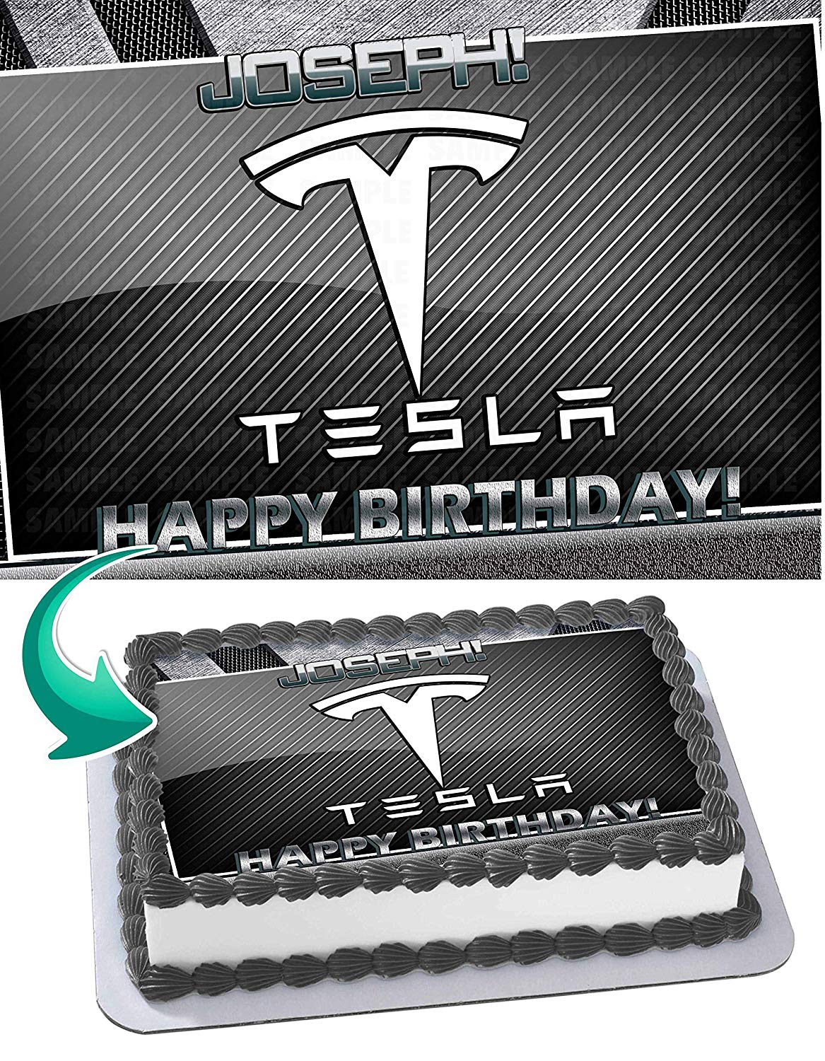 Tesla Edible Cake Topper