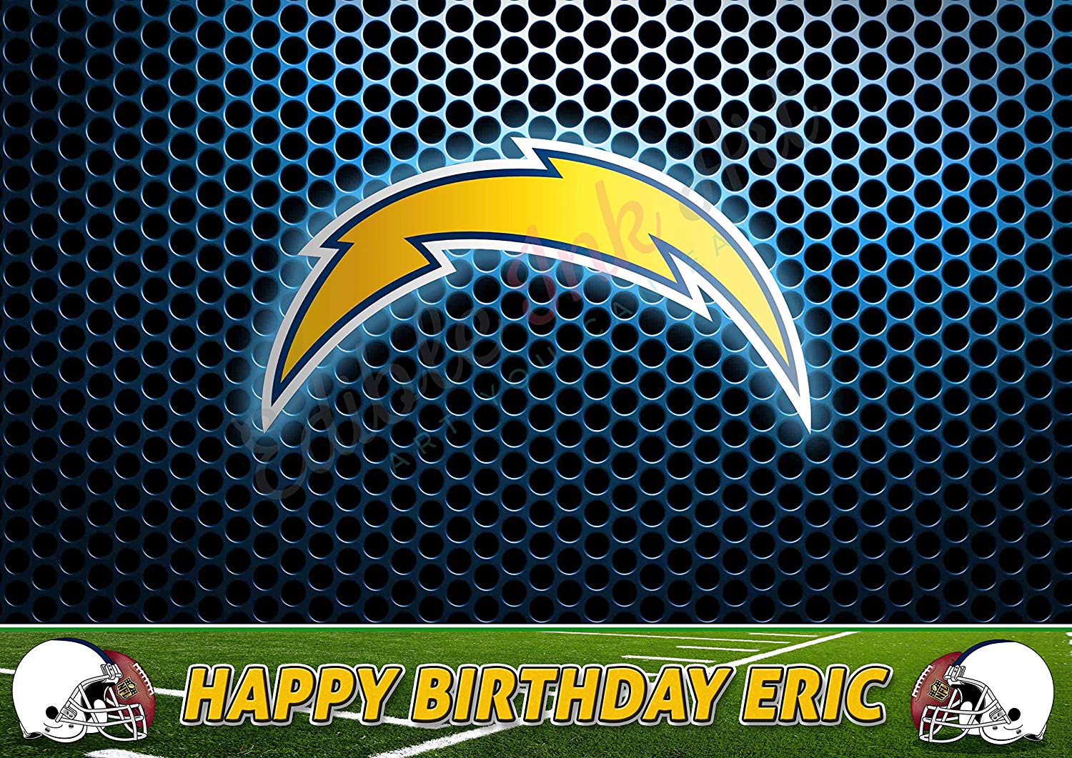 Los Angeles Chargers FootBall Edible Cake Topper