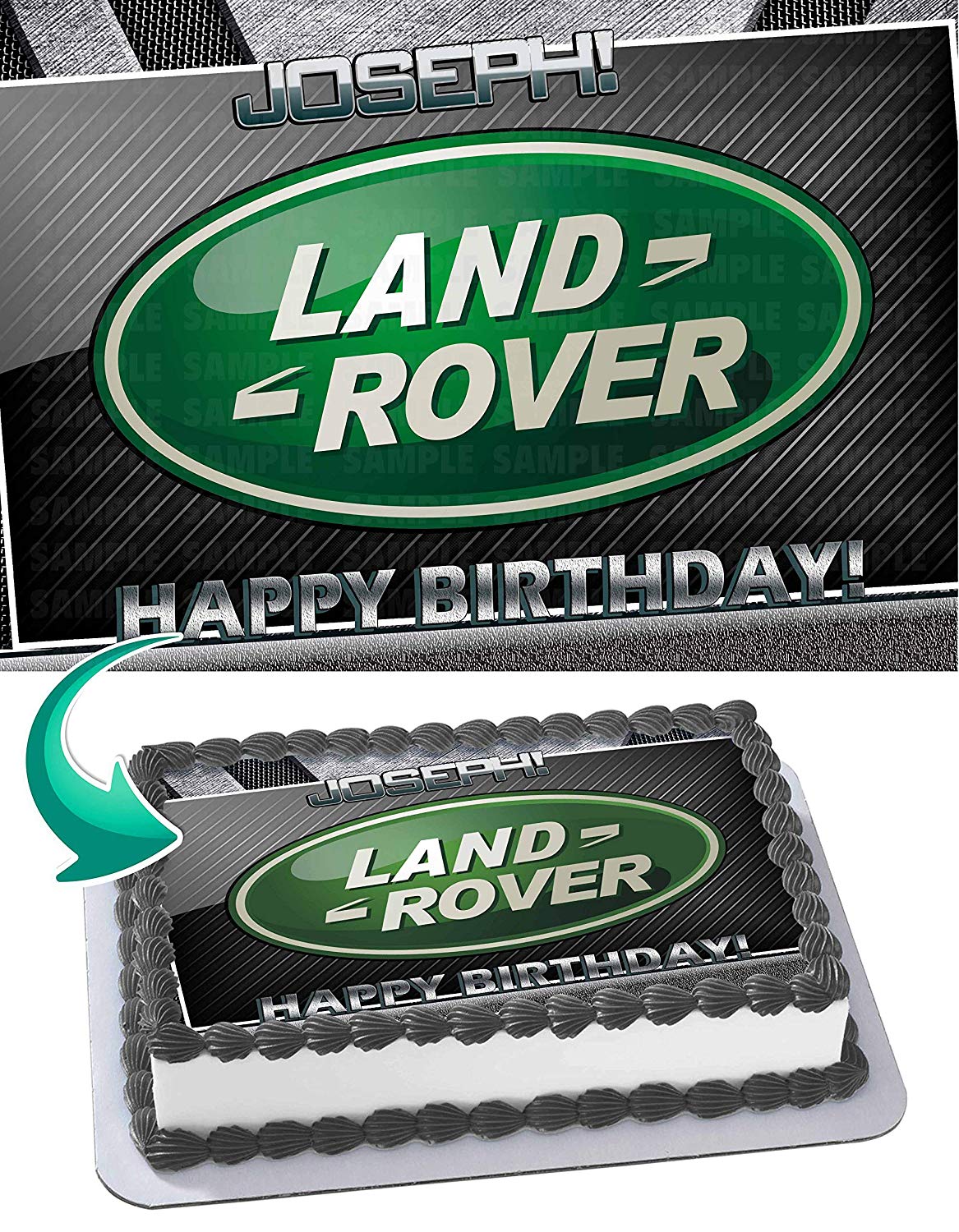 Land Rover Edible Cake Topper