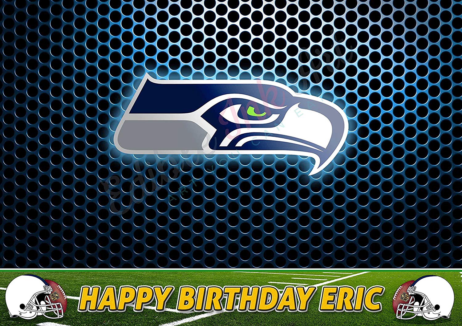 Seattle Seahawks FootBall Edible Cake Topper