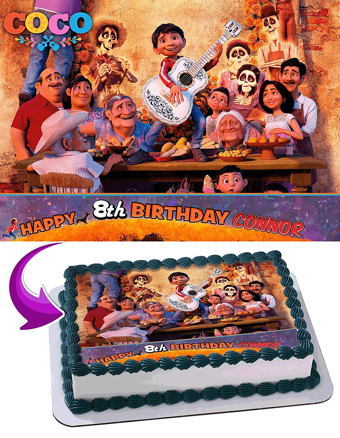 Coco Edible Cake Topper