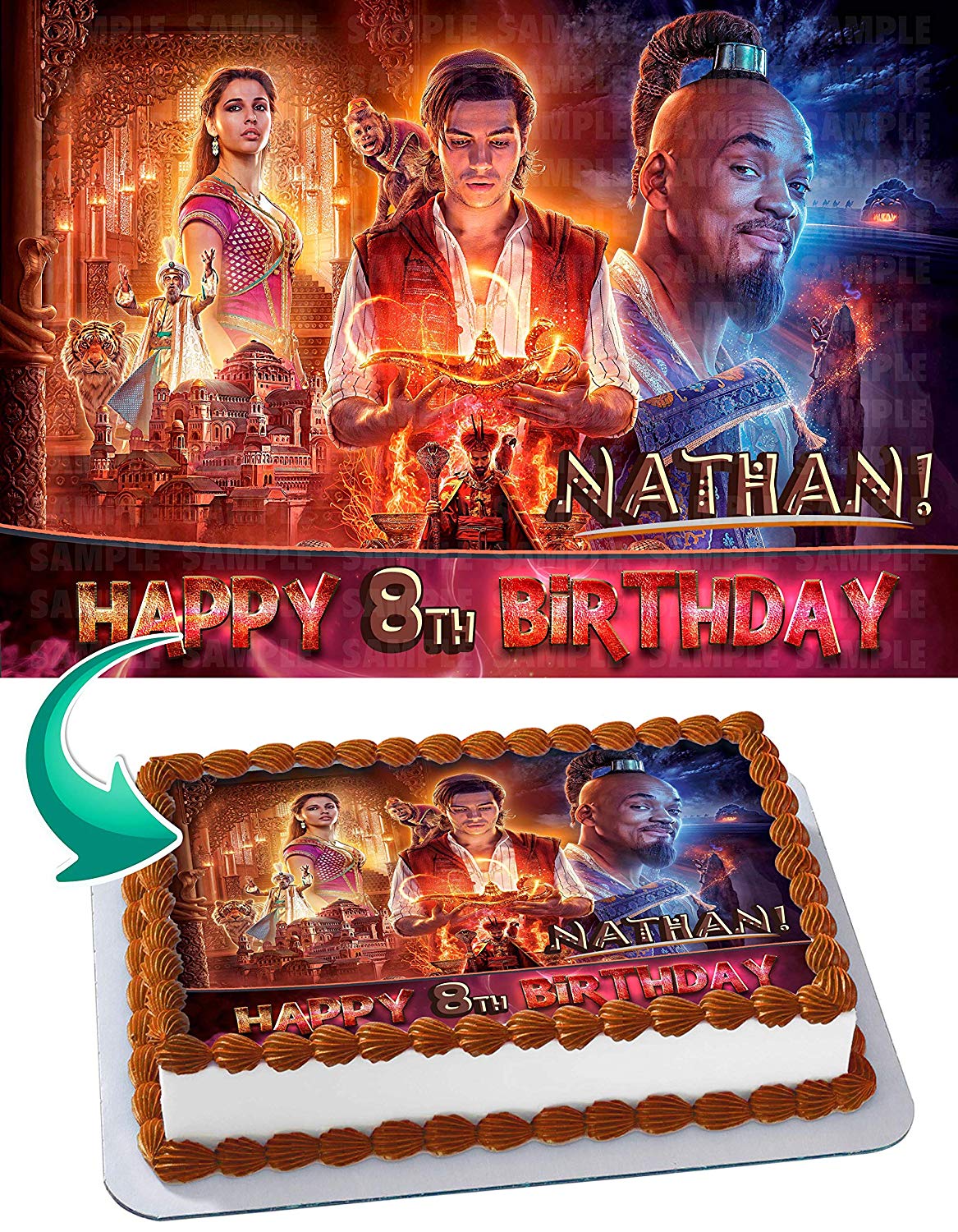 Aladdin Edible Cake Topper