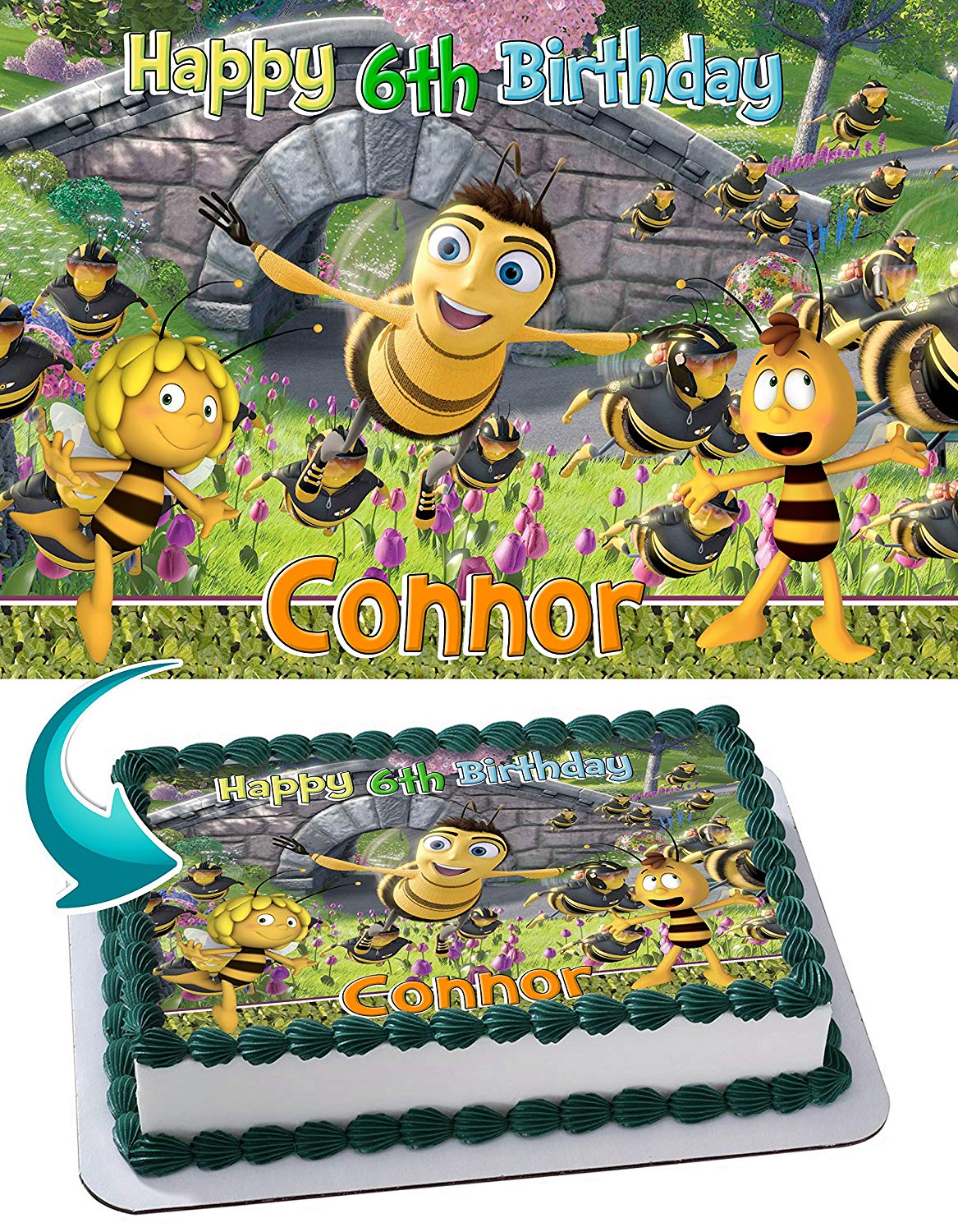Bee Movie Maya the Bee Edible Cake Topper