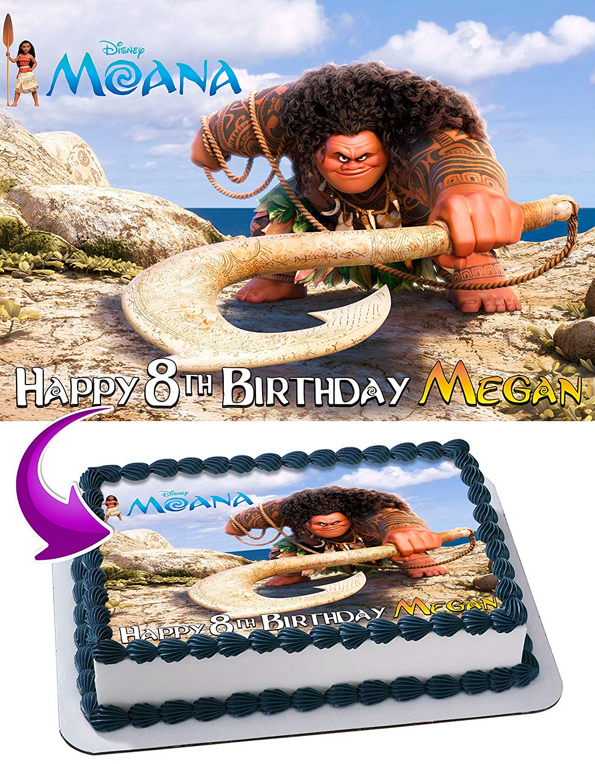 Maui Maona Edible Cake Topper
