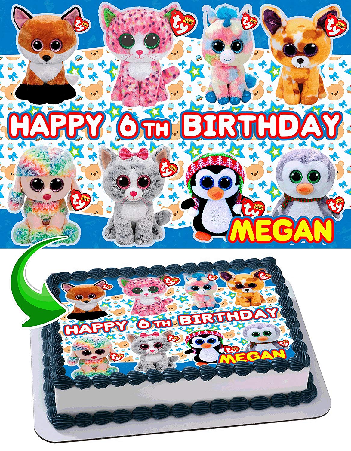 Beanie Boos Edible Cake Topper