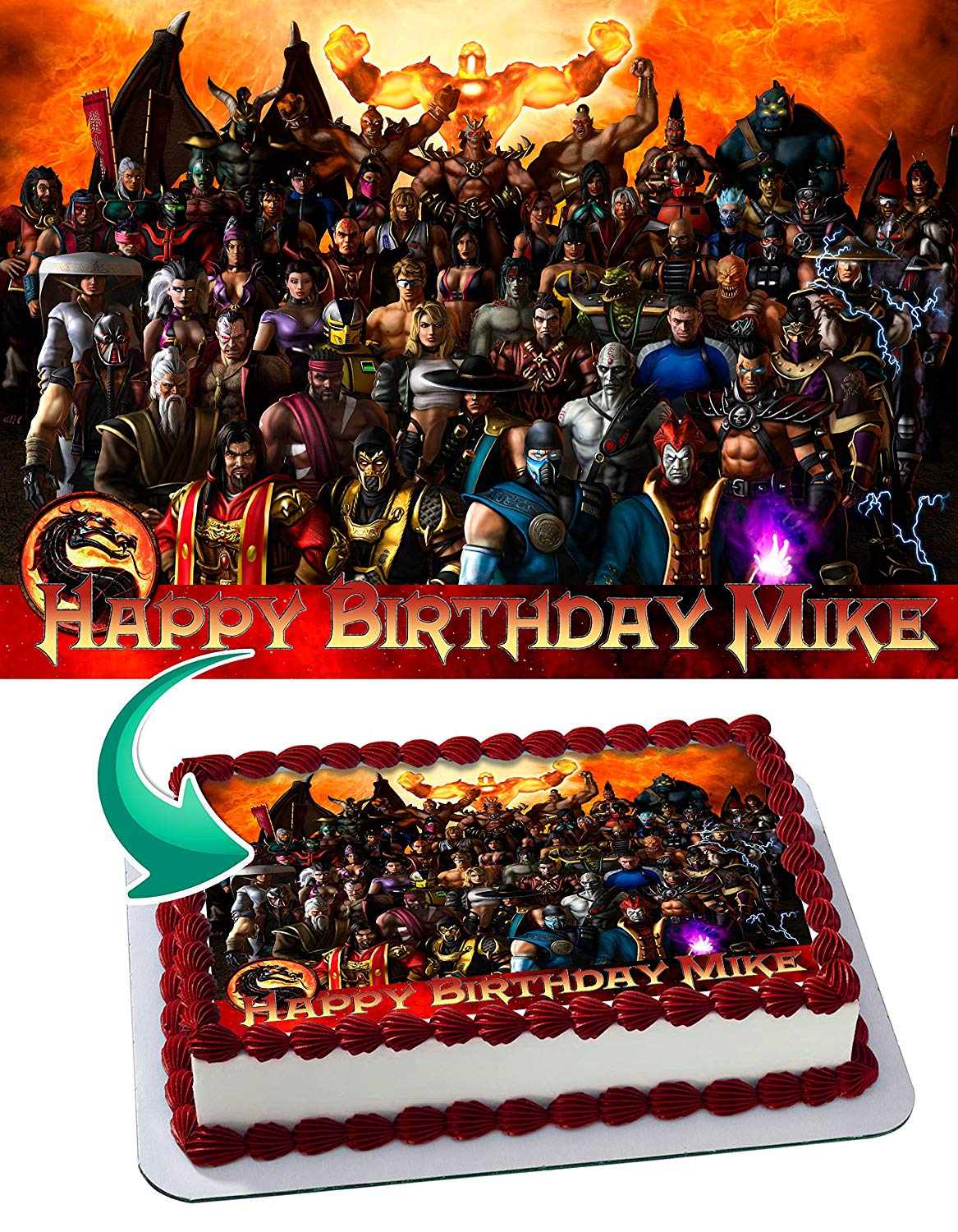 Mortal Combat Edible Cake Topper