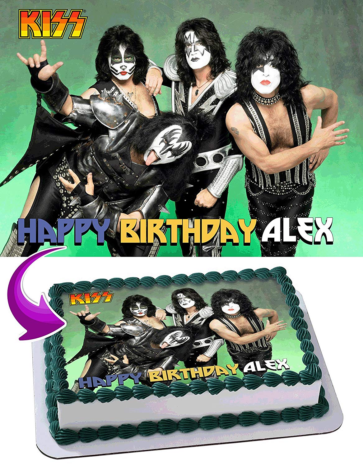 Kiss Edible Cake Topper