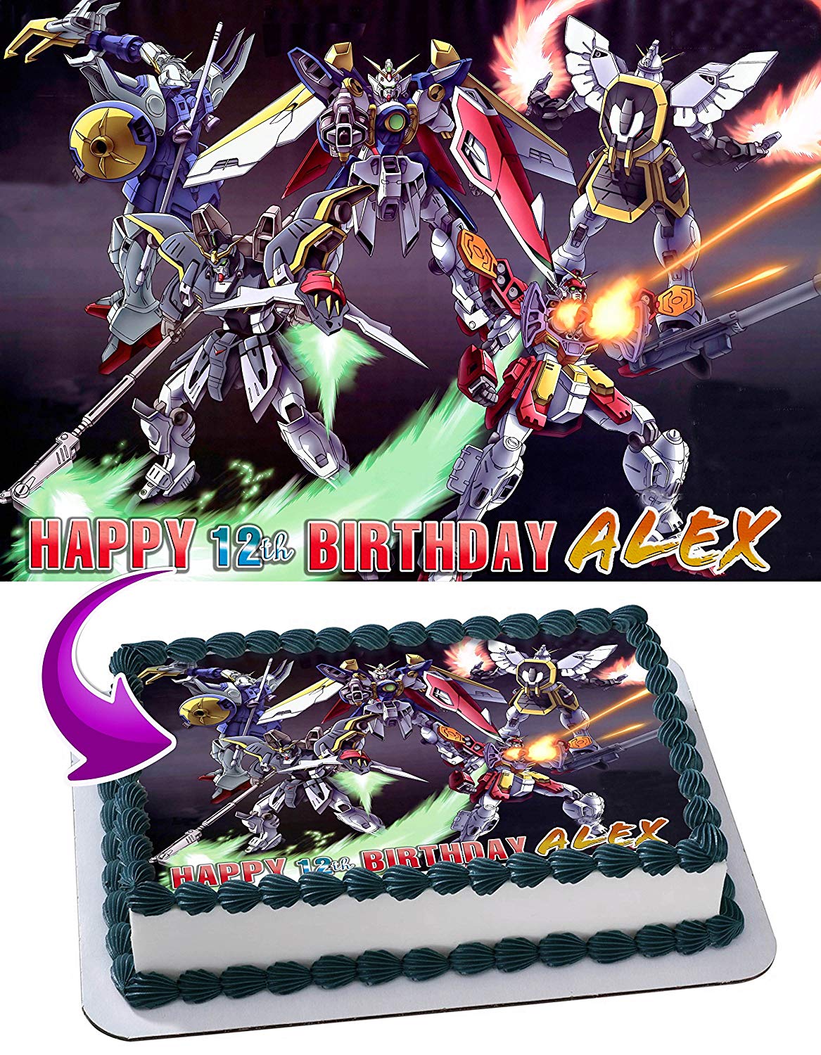 Mobile Suit Gundam UC Edible Cake Topper