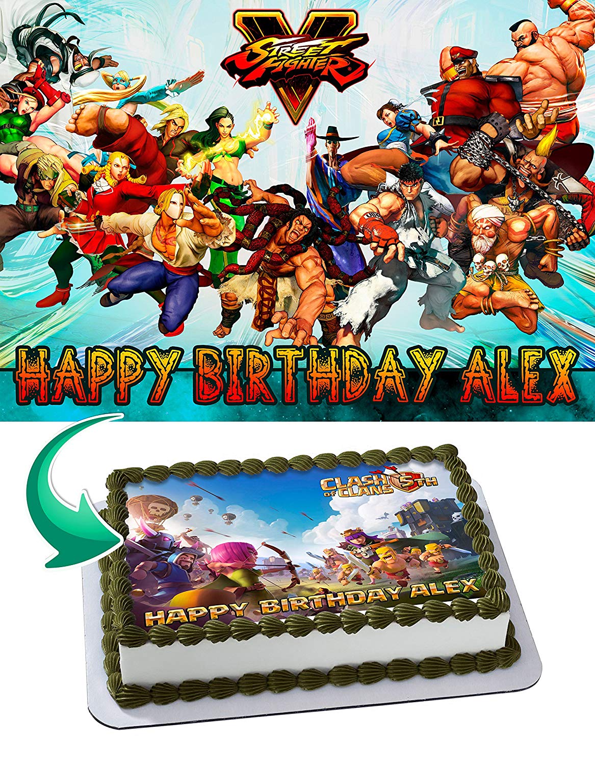 Street Fighter Edible Cake Topper