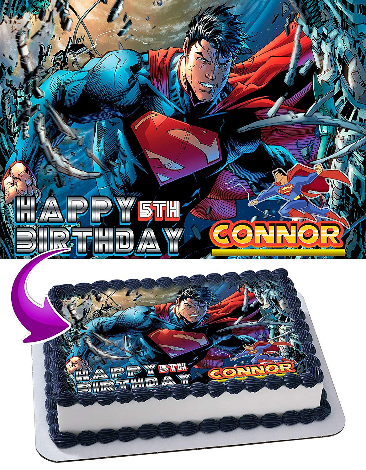 Superman Edible Cake Topper