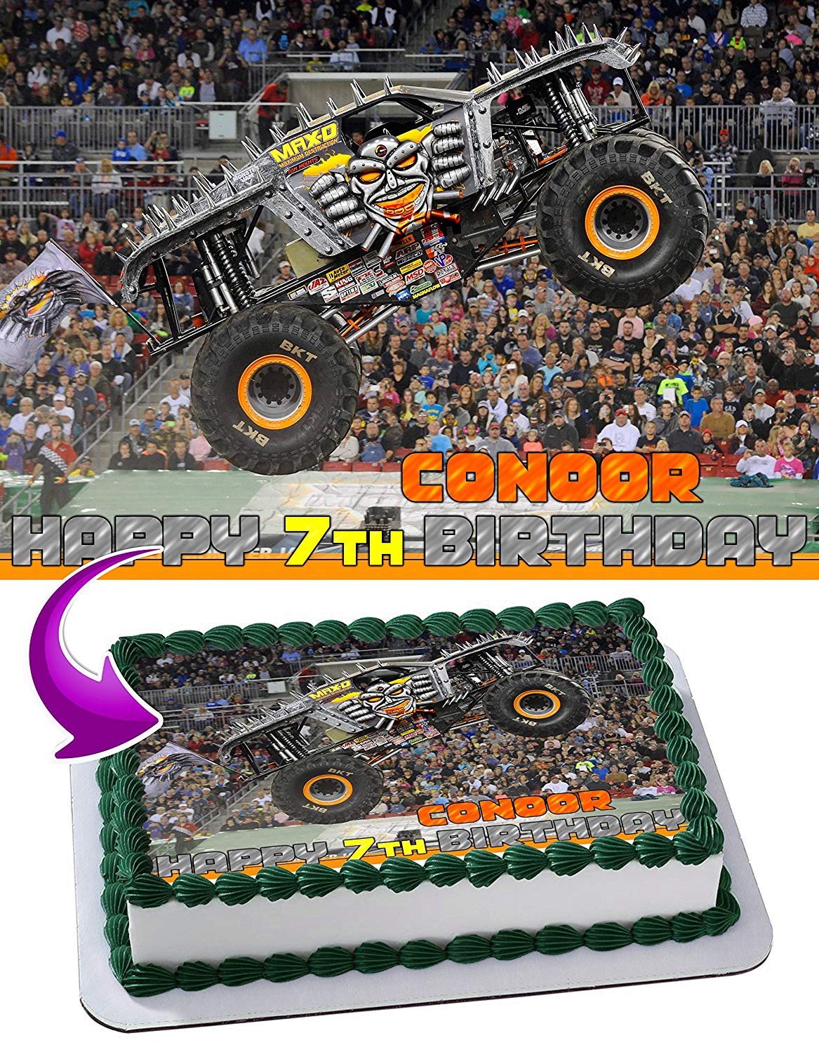 MaxD Big Truck Edible Cake Topper