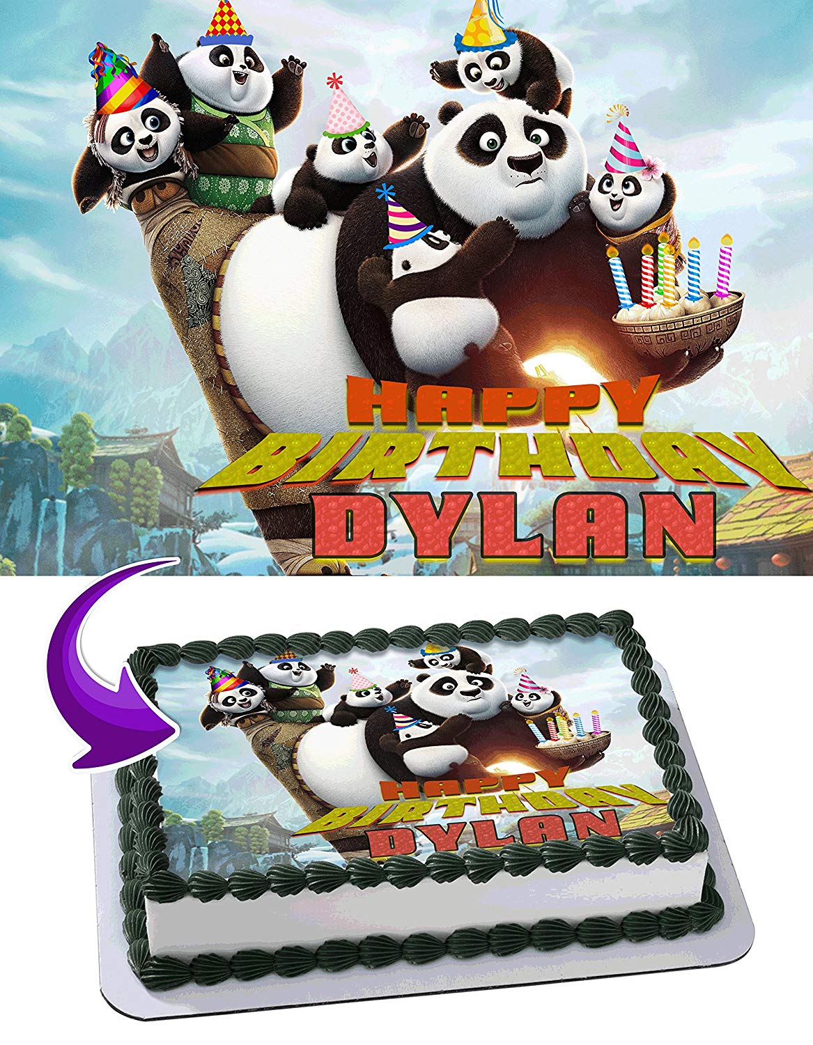 Kung Fu Panda KFP Edible Cake Topper