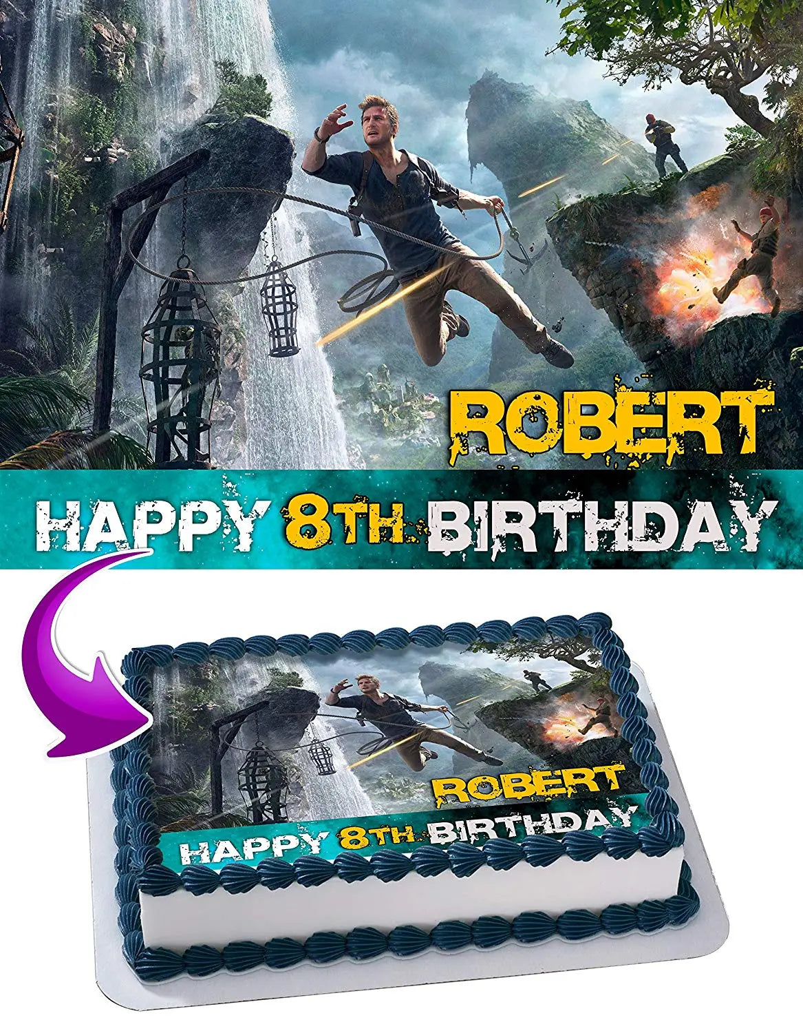 Uncharted Edible Cake Topper
