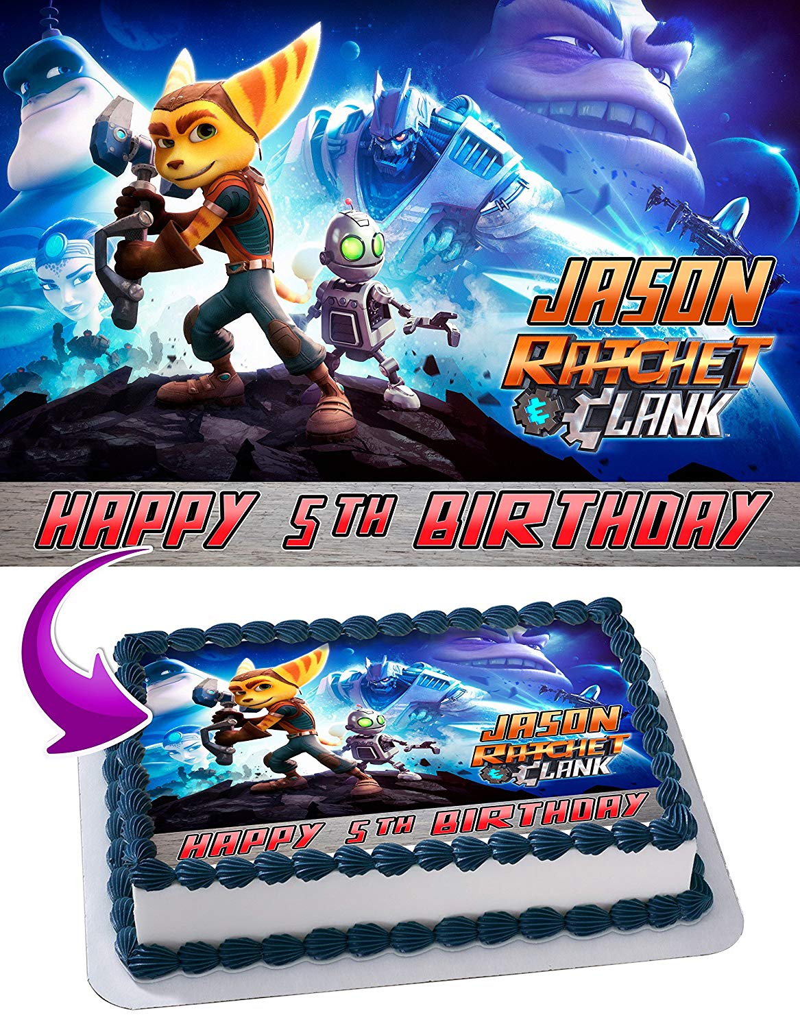 RatchetClank Edible Cake Topper