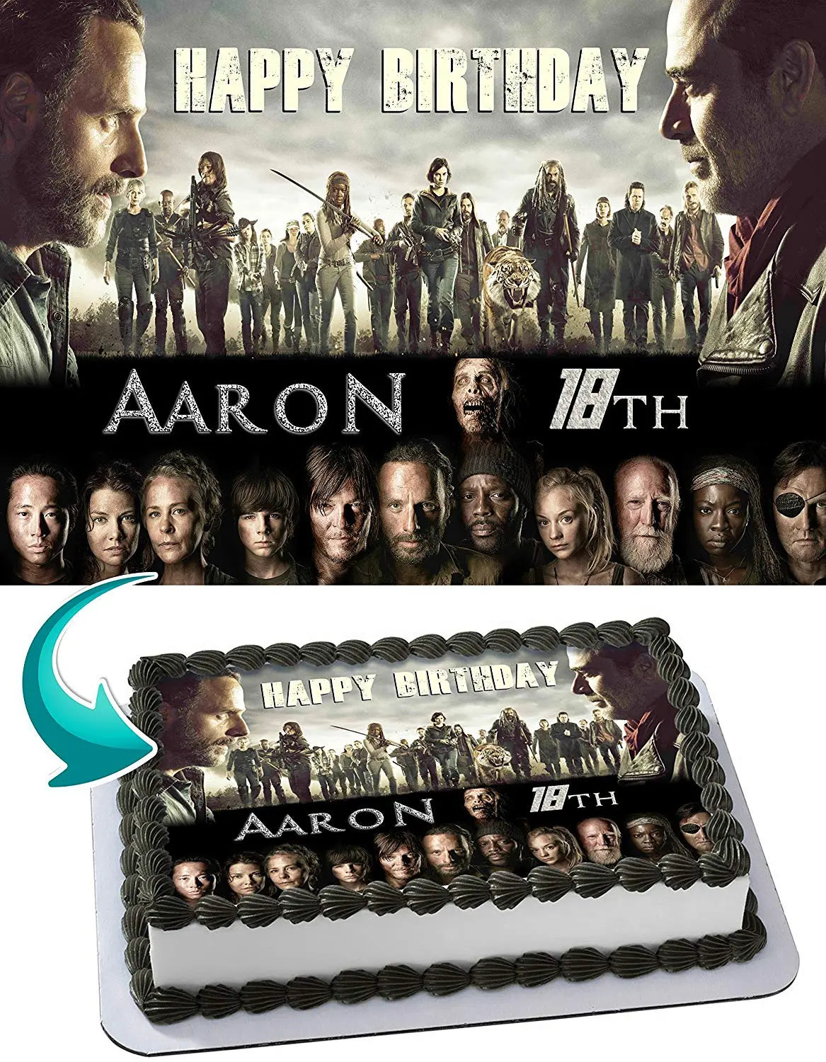 The Walking Dead TWD Edible Cake Topper