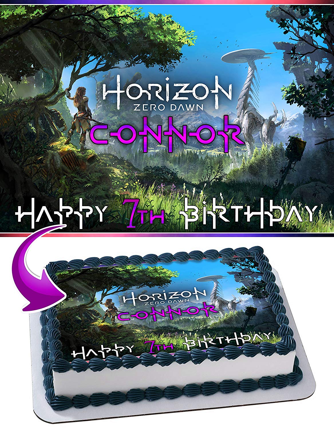 Horizon Zero Dawn Edible Cake Topper