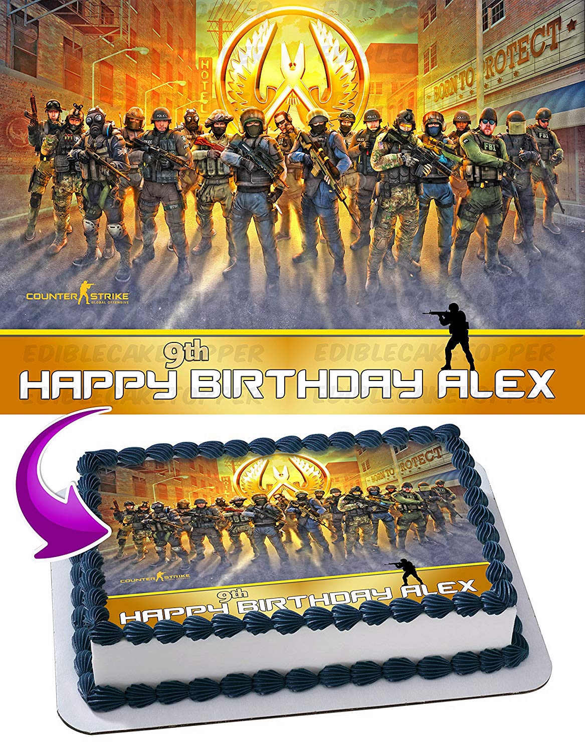 CounterStrike Edible Cake Topper