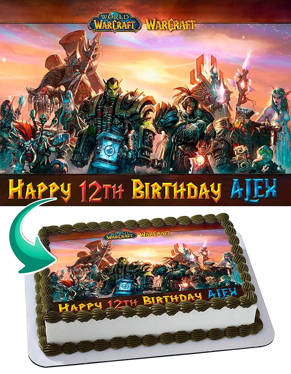 World of Warcraft Edible Cake Topper