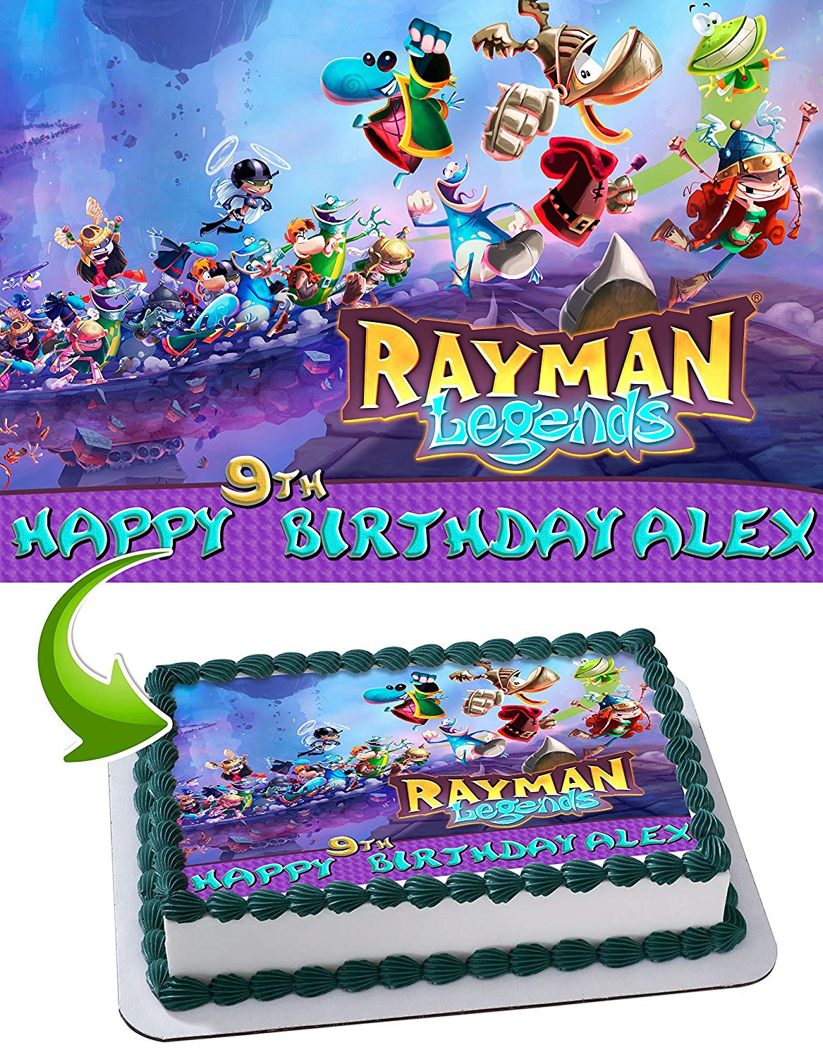 Rayman Legends Edible Cake Topper