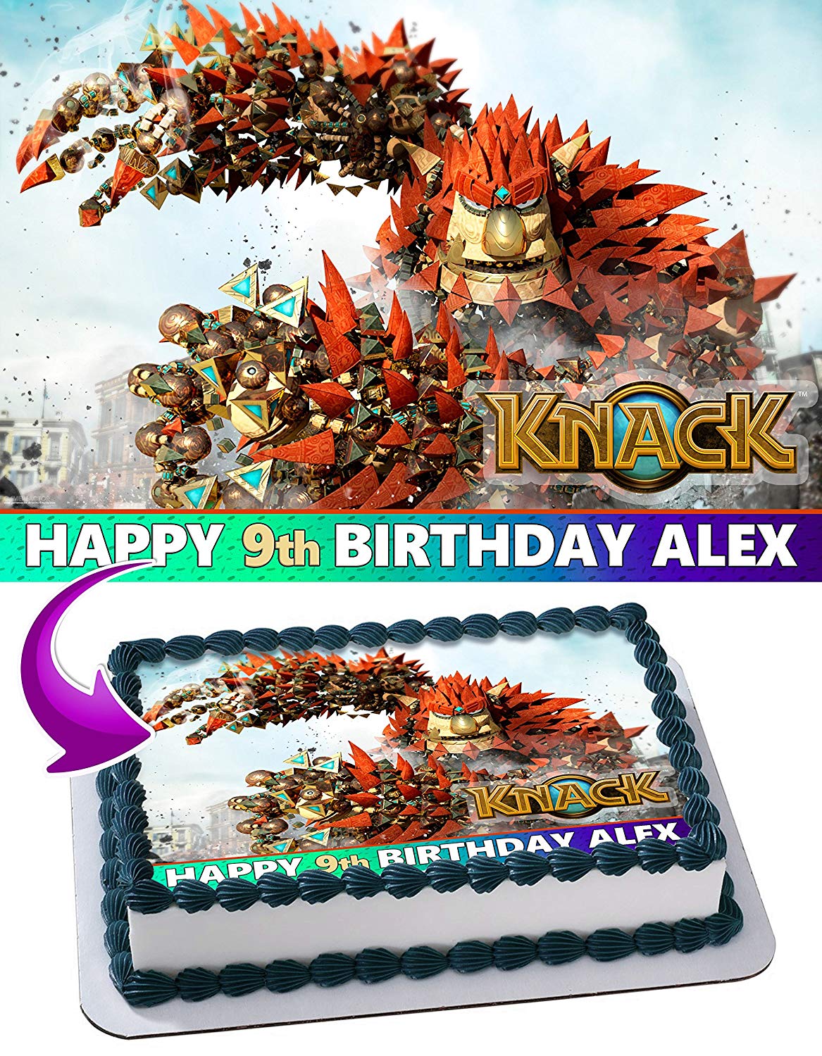 Knack Play Console Edible Cake Topper