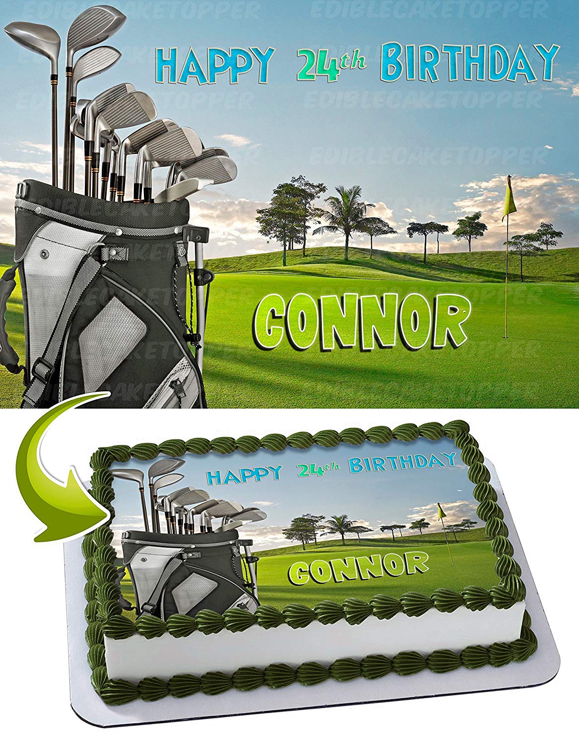 Golf Edible Cake Topper