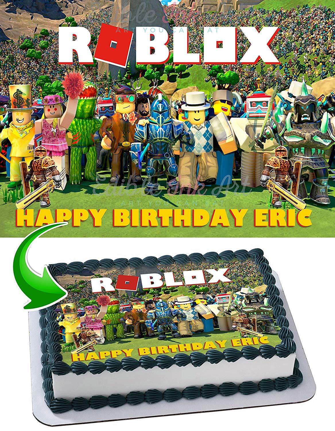 Roblocks RBX Edible Cake Topper