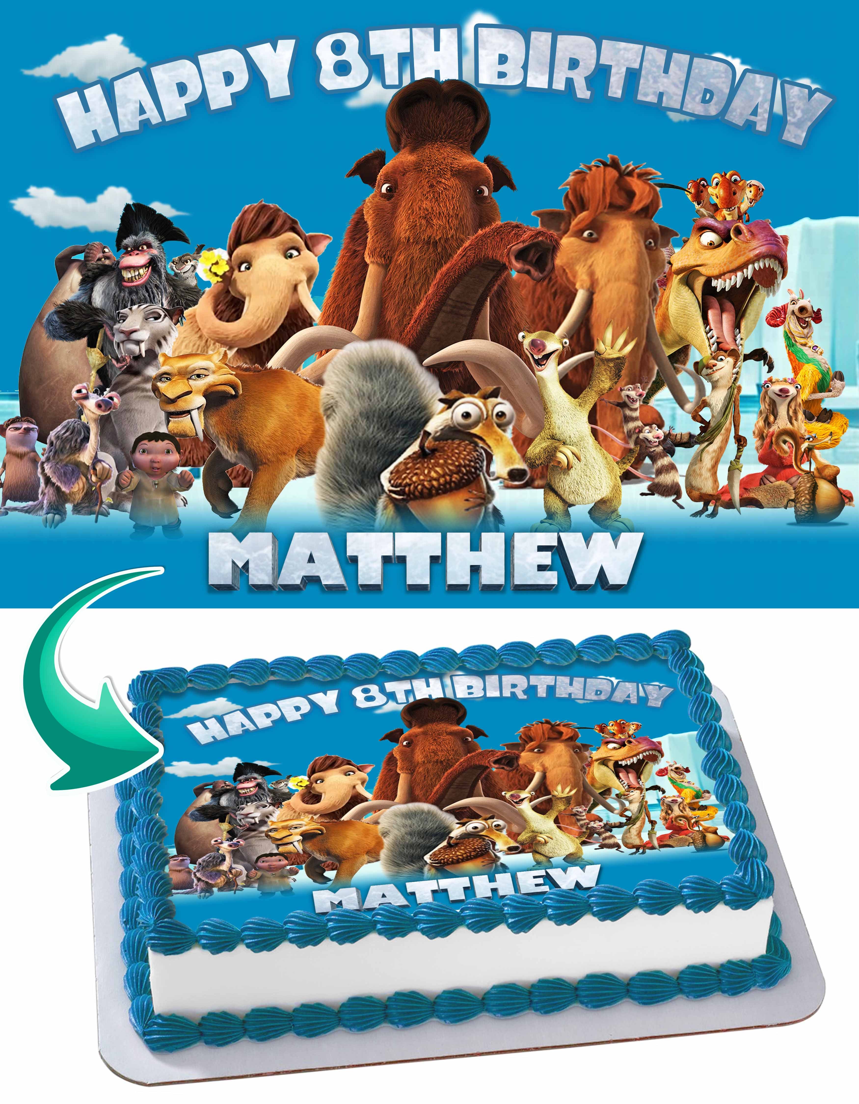 Ice Age Edible Cake Topper