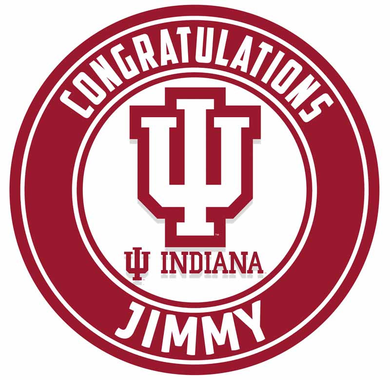 Indiana University Bloomington Round – Icing Sheet Birthday - Personalized Edible Cake Topper | Custom Icing Sheet | Birthday Cake Decoration