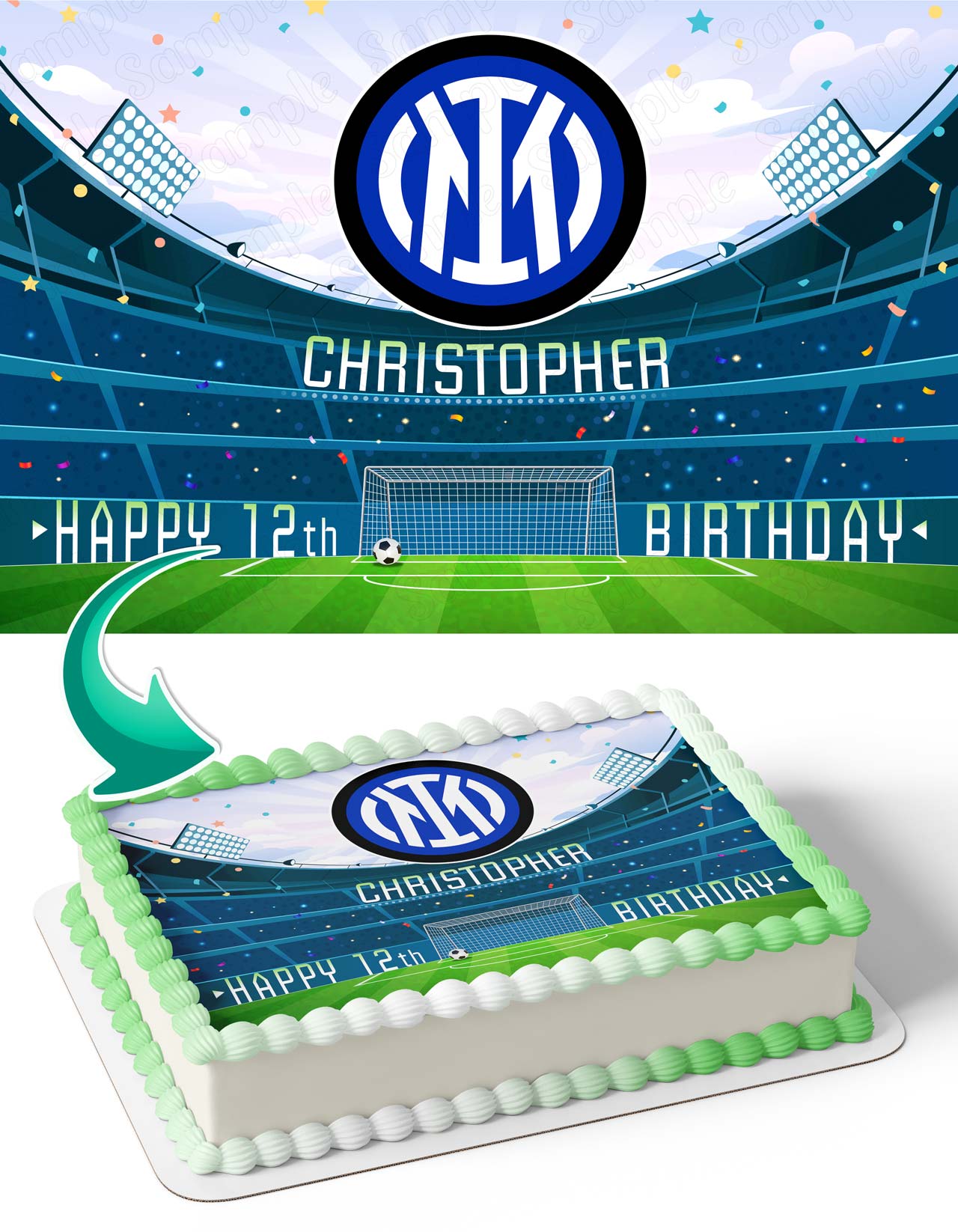 Inter Milan Edible Cake Topper
