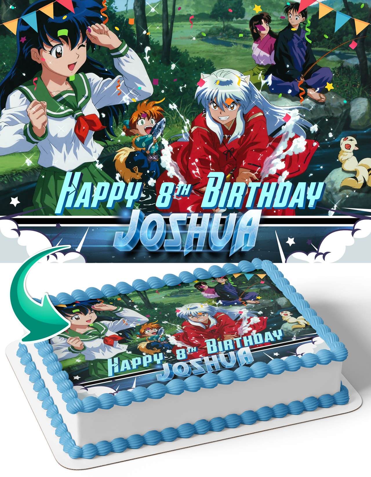 InuYasha Anime Personalized Edible Image