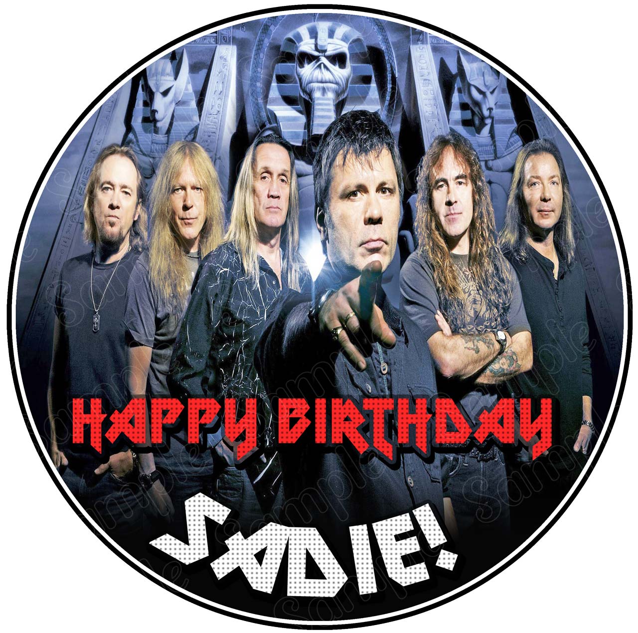 Classic Rock Band CGH Round – Icing Sheet Birthday - Personalized Edible Cake Topper | Custom Icing Sheet | Birthday Cake Decoration