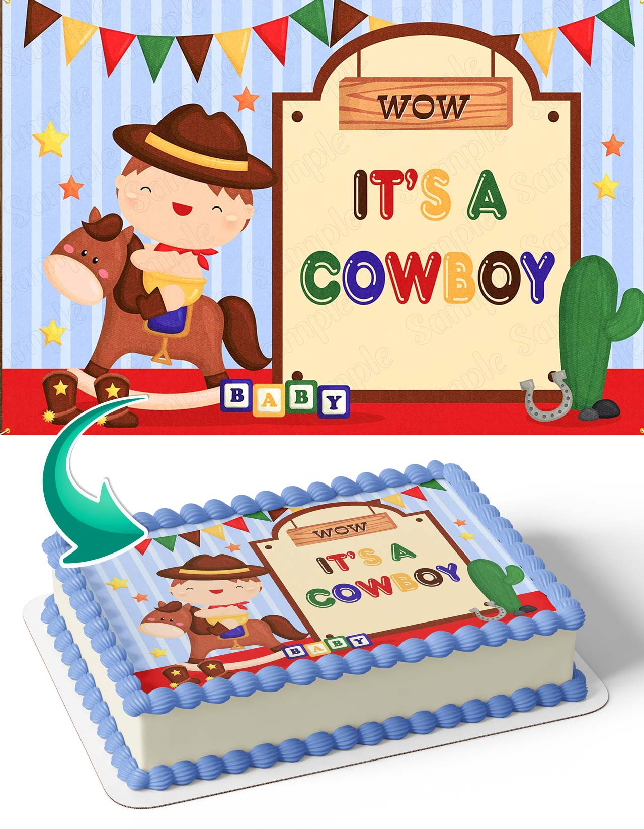 Is A Cowboy Kids Edible Cake Topper