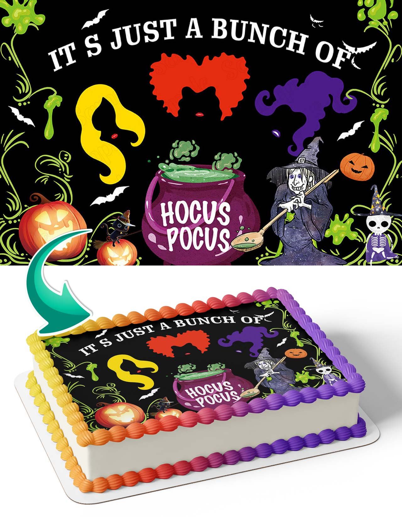 Its Just a Bunch of Hocus Pocus Edible Cake Topper