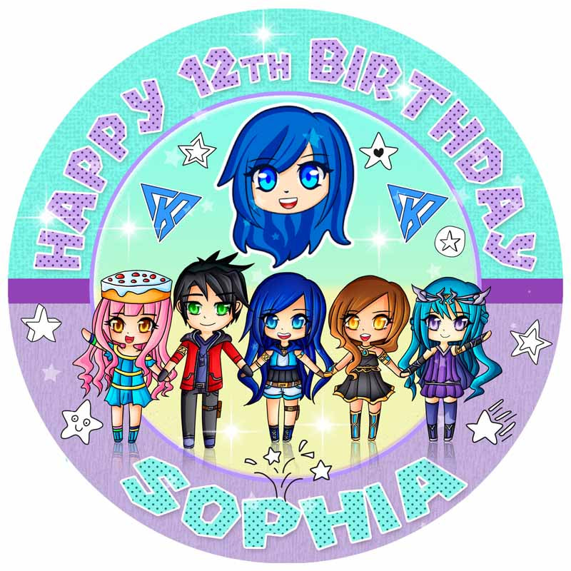Its Funneh Roblox Round – Icing Sheet Birthday - Personalized Edible Cake Topper | Custom Icing Sheet | Birthday Cake Decoration | Photo Cake Image
