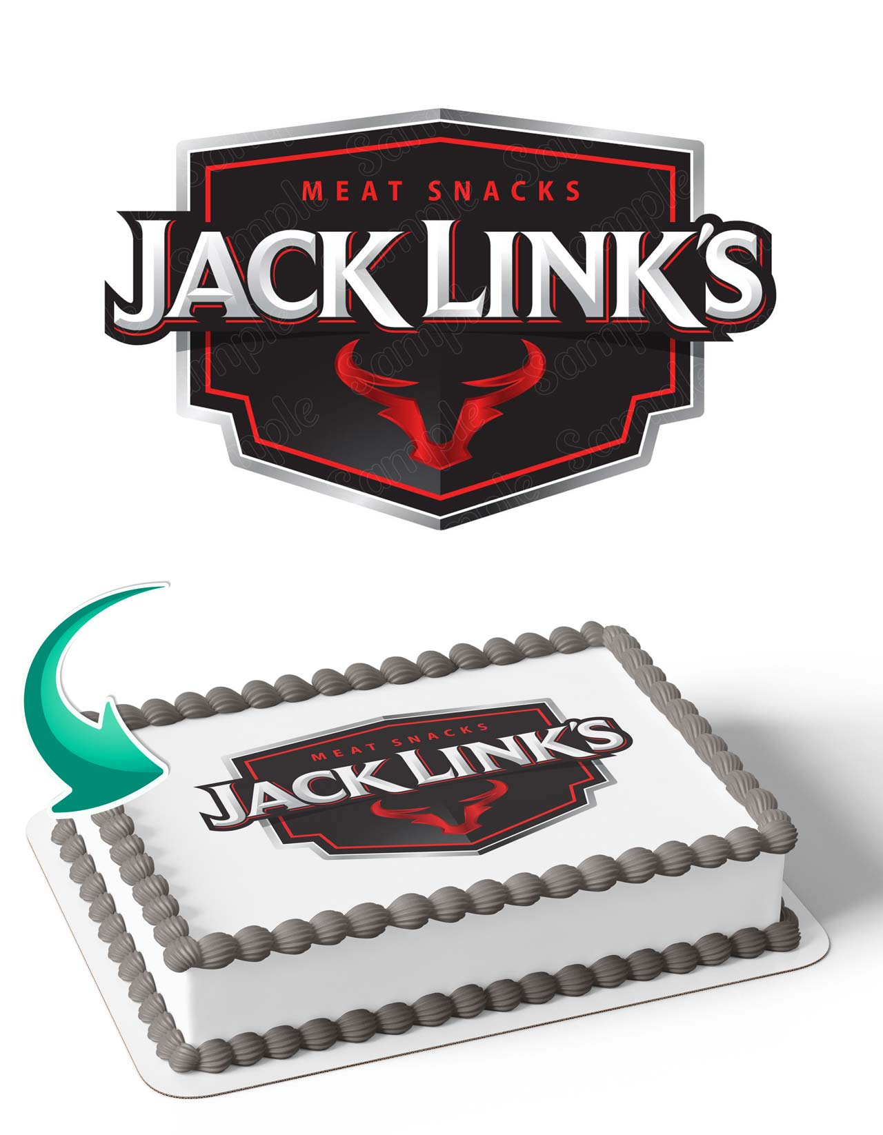 Jack Links Cake Decor Wrap Edible Cake Topper
